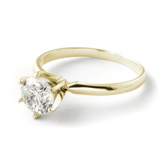 14K. GOLD RING WITH 1.0 CT. SI3, F-G DIAMOND - Picture 2 of 6